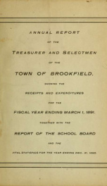Annual reports of the Town of Brookfield, New Hampshire 1891_cover