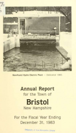 Annual reports for the Town of Bristol, New Hampshire 1983_cover