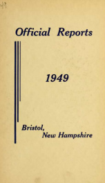 Annual reports for the Town of Bristol, New Hampshire 1949_cover