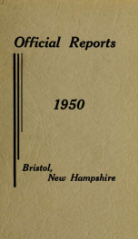 Annual reports for the Town of Bristol, New Hampshire 1950_cover