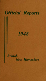 Annual reports for the Town of Bristol, New Hampshire 1948_cover