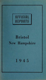 Annual reports for the Town of Bristol, New Hampshire 1945_cover