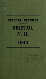 Annual reports for the Town of Bristol, New Hampshire 1943_cover