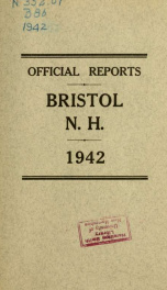 Annual reports for the Town of Bristol, New Hampshire 1942_cover