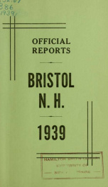 Annual reports for the Town of Bristol, New Hampshire 1939_cover