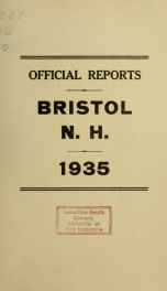 Annual reports for the Town of Bristol, New Hampshire 1935_cover