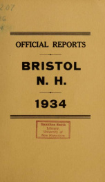 Annual reports for the Town of Bristol, New Hampshire 1934_cover