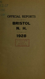 Annual reports for the Town of Bristol, New Hampshire 1928_cover