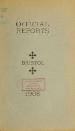 Annual reports for the Town of Bristol, New Hampshire 1908_cover