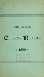 Annual reports for the Town of Bristol, New Hampshire 1899_cover
