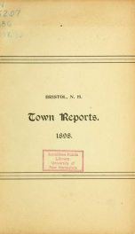 Annual reports for the Town of Bristol, New Hampshire 1898_cover