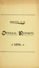 Annual reports for the Town of Bristol, New Hampshire 1896_cover