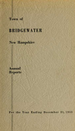 Annual reports, Town of Bridgewater, New Hampshire 1953_cover