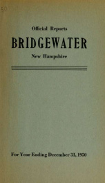 Annual reports, Town of Bridgewater, New Hampshire 1950_cover