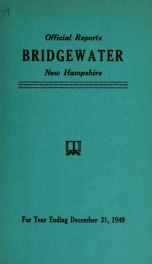 Annual reports, Town of Bridgewater, New Hampshire 1949_cover