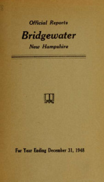 Annual reports, Town of Bridgewater, New Hampshire 1948_cover