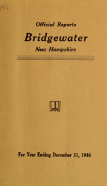 Annual reports, Town of Bridgewater, New Hampshire 1946_cover