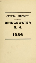 Annual reports, Town of Bridgewater, New Hampshire 1936_cover
