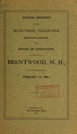 Annual reports of the Town of Brentwood, New Hampshire 1906_cover