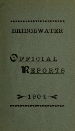 Annual reports, Town of Bridgewater, New Hampshire 1904_cover