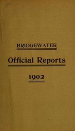 Annual reports, Town of Bridgewater, New Hampshire 1902_cover
