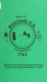 Annual reports of the Town of Brentwood, New Hampshire 1994_cover