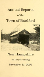 Annual report Town of Bradford, New Hampshire 2000_cover