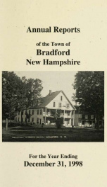 Annual report Town of Bradford, New Hampshire 1998_cover