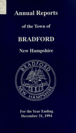 Annual report Town of Bradford, New Hampshire 1994_cover