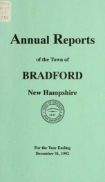 Annual report Town of Bradford, New Hampshire 1992_cover