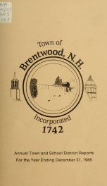 Annual reports of the Town of Brentwood, New Hampshire 1988_cover