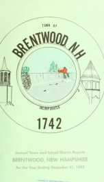 Annual reports of the Town of Brentwood, New Hampshire 1983_cover