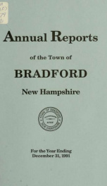 Annual report Town of Bradford, New Hampshire 1991_cover