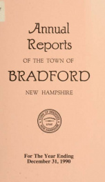 Annual report Town of Bradford, New Hampshire 1990_cover