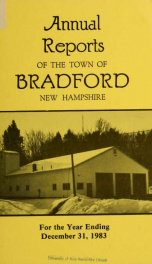 Annual report Town of Bradford, New Hampshire 1983_cover