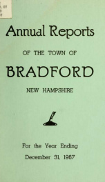 Annual report Town of Bradford, New Hampshire 1967_cover