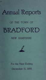 Annual report Town of Bradford, New Hampshire 1966_cover