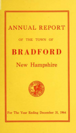 Annual report Town of Bradford, New Hampshire 1964_cover