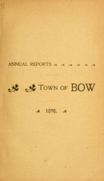 Annual report of the Town of Bow, New Hampshire 1898_cover