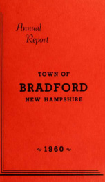 Annual report Town of Bradford, New Hampshire 1960_cover