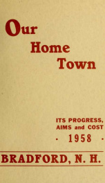 Annual report Town of Bradford, New Hampshire 1958_cover