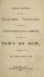 Annual report of the Town of Bow, New Hampshire 1880_cover