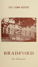 Annual report Town of Bradford, New Hampshire 1951_cover