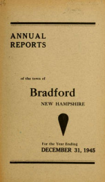 Annual report Town of Bradford, New Hampshire 1945_cover