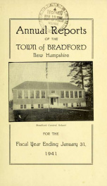 Annual report Town of Bradford, New Hampshire 1941_cover