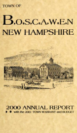 Annual reports of the Town of Boscawen, New Hampshire 2000_cover