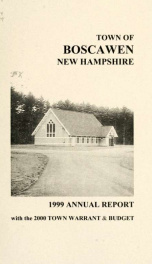 Annual reports of the Town of Boscawen, New Hampshire 1999_cover