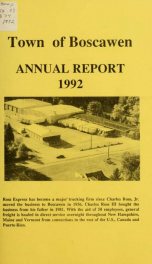 Annual reports of the Town of Boscawen, New Hampshire 1992_cover