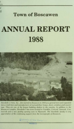 Annual reports of the Town of Boscawen, New Hampshire 1988_cover