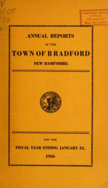 Annual report Town of Bradford, New Hampshire 1936_cover